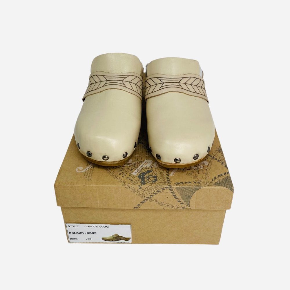 Free People Chloe Clogs – Size 8 / EU 38 – Bone – NIB – Classic Backless Slip-On - Picture 7 of 12